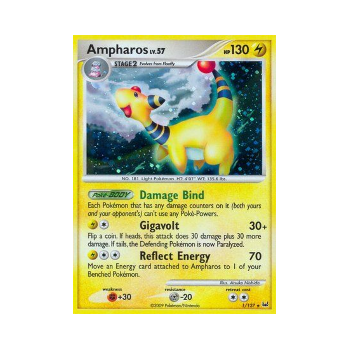 포켓몬 TCG 전룡 RH 플래티넘 (영문판)(Pokemon TCG Ampharos RH Platinum (English Ver.)) - 1