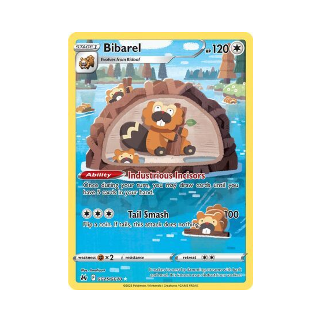 포켓몬 TCG 비버통 R 크라운 제니스 (영문판)(Pokemon TCG Bibarel R Crown Zenith (English Ver.)) - 1