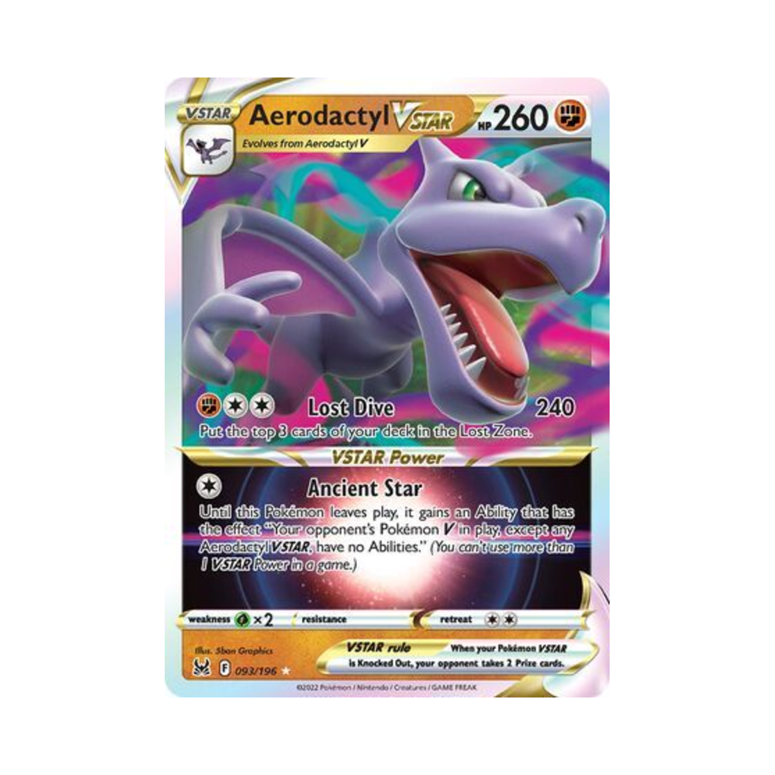 포켓몬 TCG 프테라 VSTAR HRV 로스트 오리진 (영문판)(Pokemon TCG Aerodactyl VSTAR HRV Lost Origin (English Ver.)) - 1