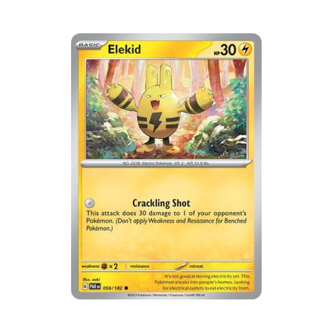 포켓몬 TCG 에레키드 C 파라독스 리프트 (영문판)(Pokemon TCG Elekid C Paradox Rift (English Ver.)) - 1