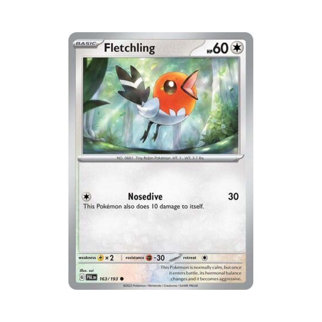 포켓몬 TCG 화살꼬빈 C 팔데아 이볼브드 (영문판)(Pokemon TCG Fletchling C Paldea Evolved (English Ver.)) - 1