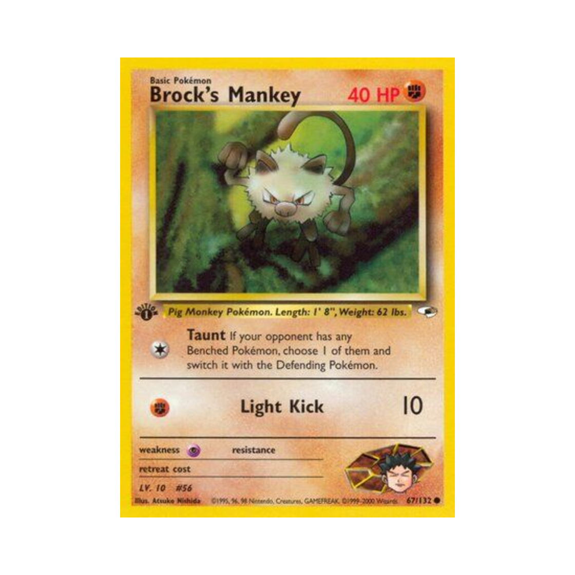 포켓몬 TCG 웅의 망키 C 짐 히어로즈 (영문판)(Pokemon TCG Brock's Mankey C Gym Heroes (English Ver.)) - 1