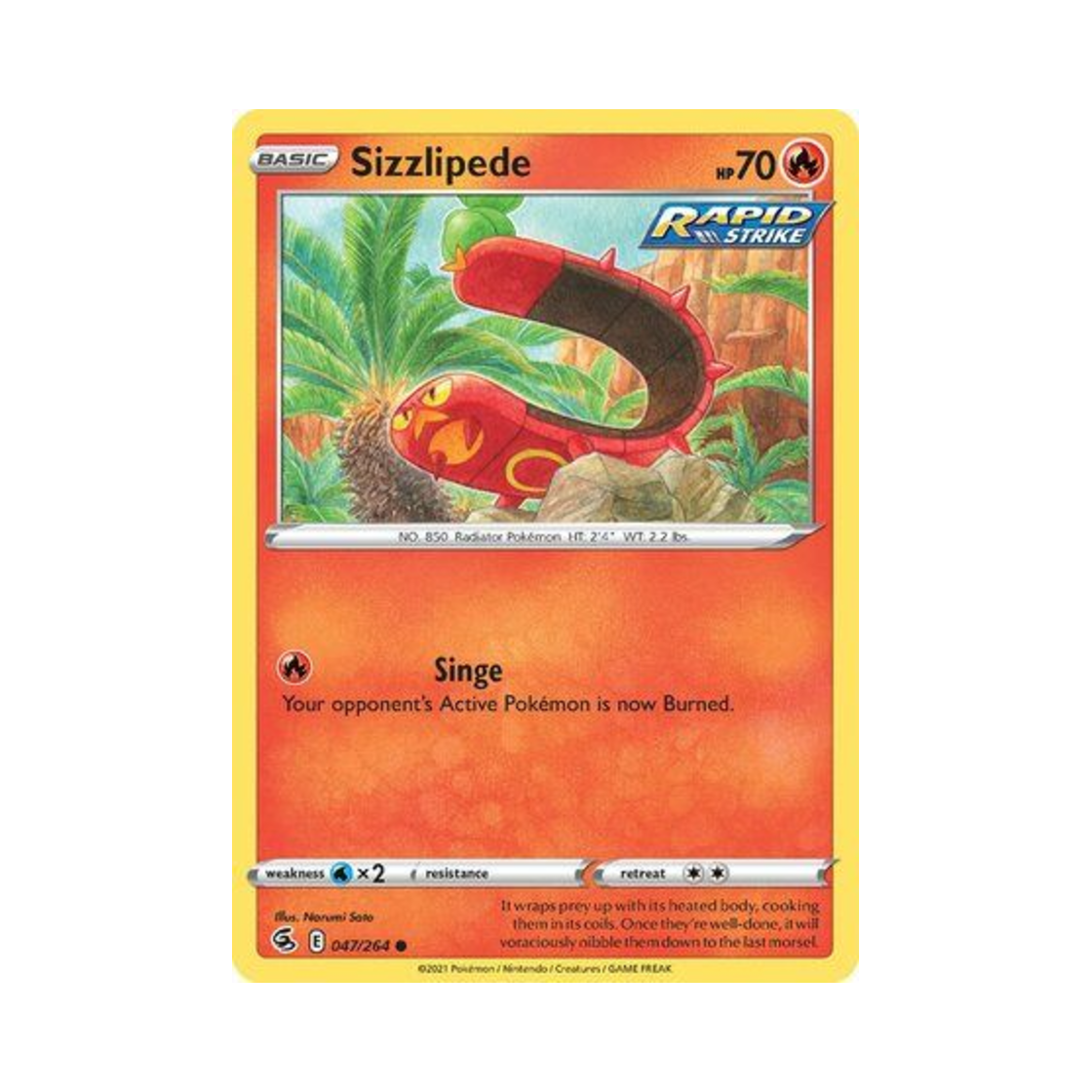 포켓몬 TCG 태우지네 C 퓨전 스트라이크 (영문판)(Pokemon TCG Sizzlipede C Fusion Strike (English Ver.)) - 1