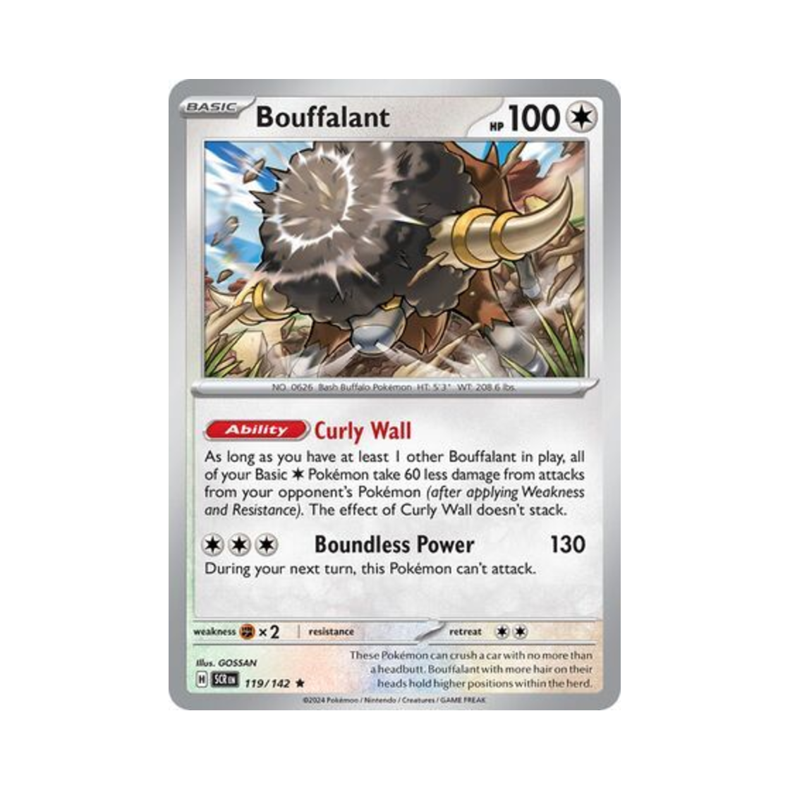 포켓몬 TCG 버프론 R 스텔라 크라운 (영문판)(Pokemon TCG Bouffalant R Stellar Crown (English Ver.)) - 1