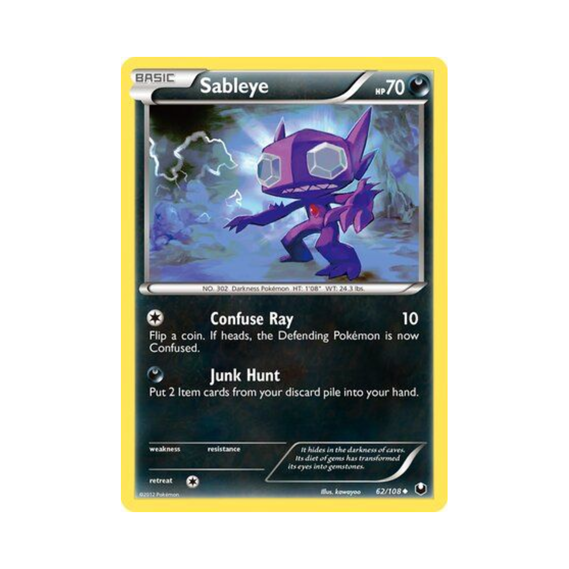 포켓몬 TCG 깜까미 U 다크 익스플로러스 (영문판)(Pokemon TCG Sableye U Dark Explorers (English Ver.))