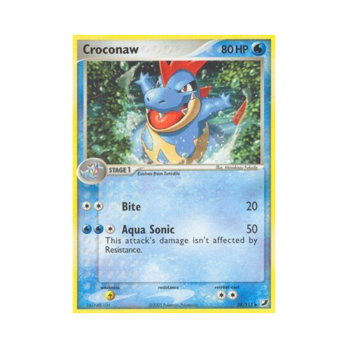 포켓몬 TCG 엘리게이 U EX 언씬 포시스 (영문판)(Pokemon TCG Croconaw U EX Unseen Forces (English Ver.))