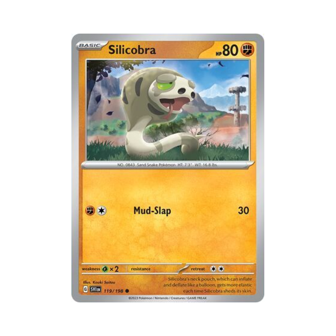 포켓몬 TCG 모래뱀 C 스칼렛 & 바이올렛 (영문판)(Pokemon TCG Silicobra C Scarlet & Violet (English Ver.)) - 1