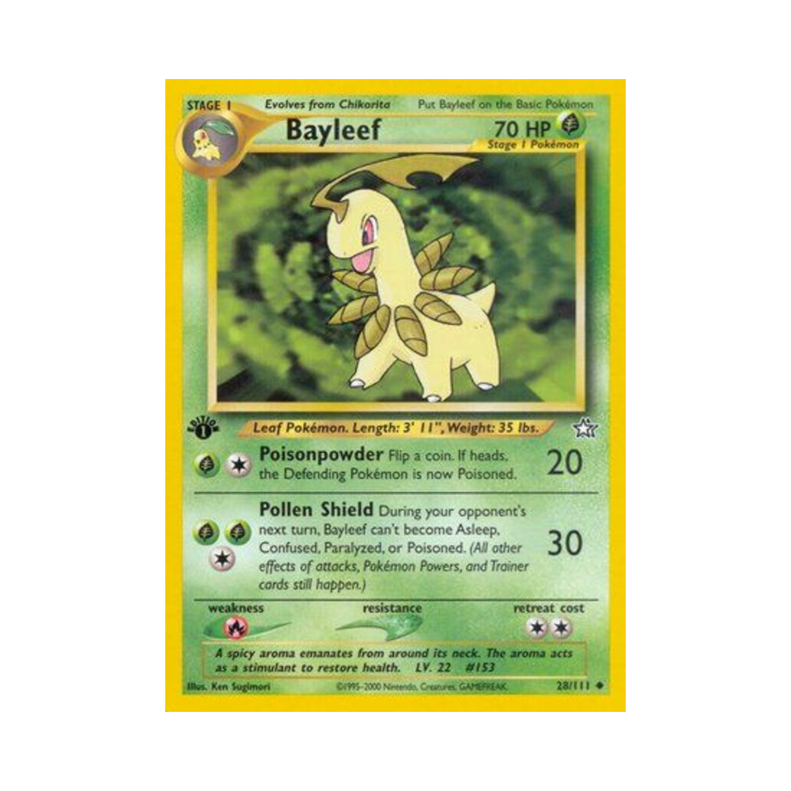 포켓몬 TCG 베이리프 U 네오 제네시스 (영문판)(Pokemon TCG Bayleef U Neo Genesis (English Ver.)) - 1