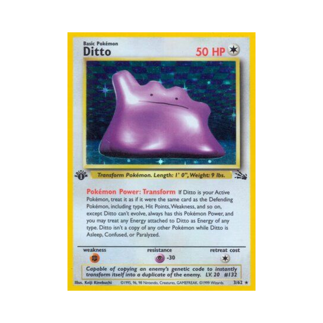 포켓몬 TCG 메타몽 RH 포실 (영문판)(Pokemon TCG Ditto RH Fossil (English Ver.))