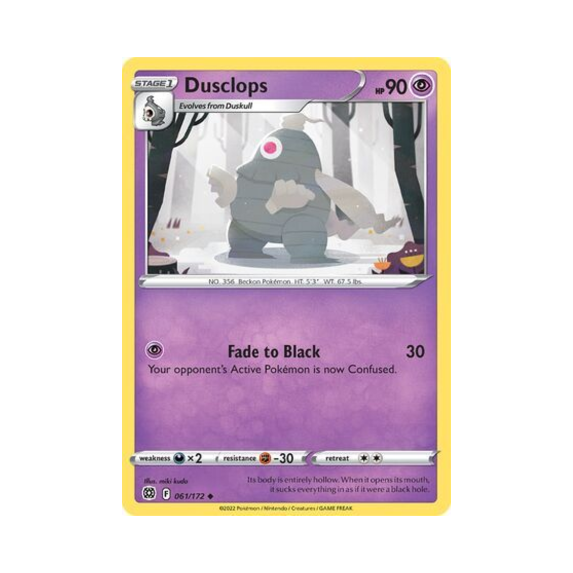포켓몬 TCG 미라몽 U 브릴리언트 스타즈 (영문판)(Pokemon TCG Dusclops U Brilliant Stars (English Ver.)) - 1