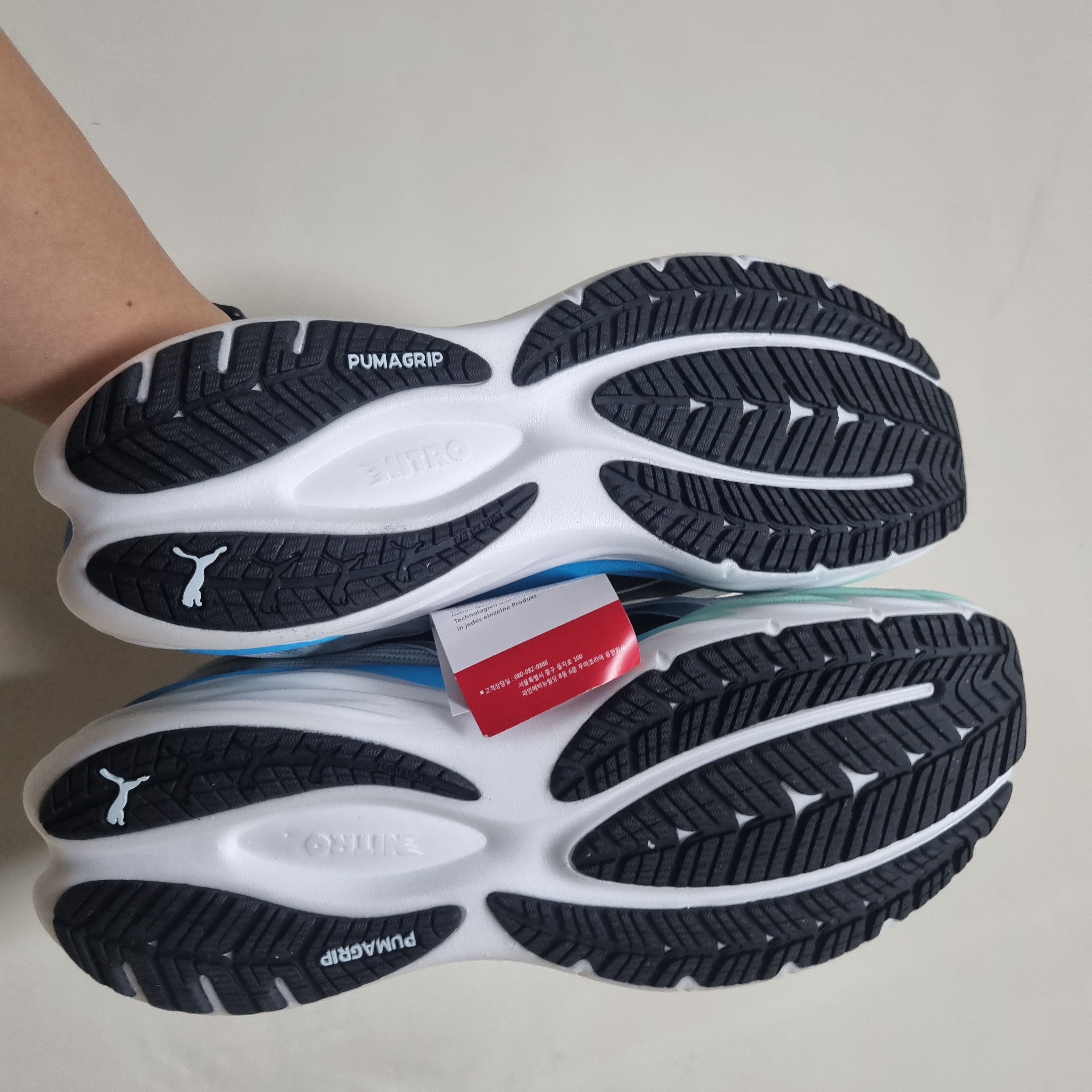 Puma Velocity Nitro 4 Sea Glass Speed Blue - Wide 착용 스타일 - 2