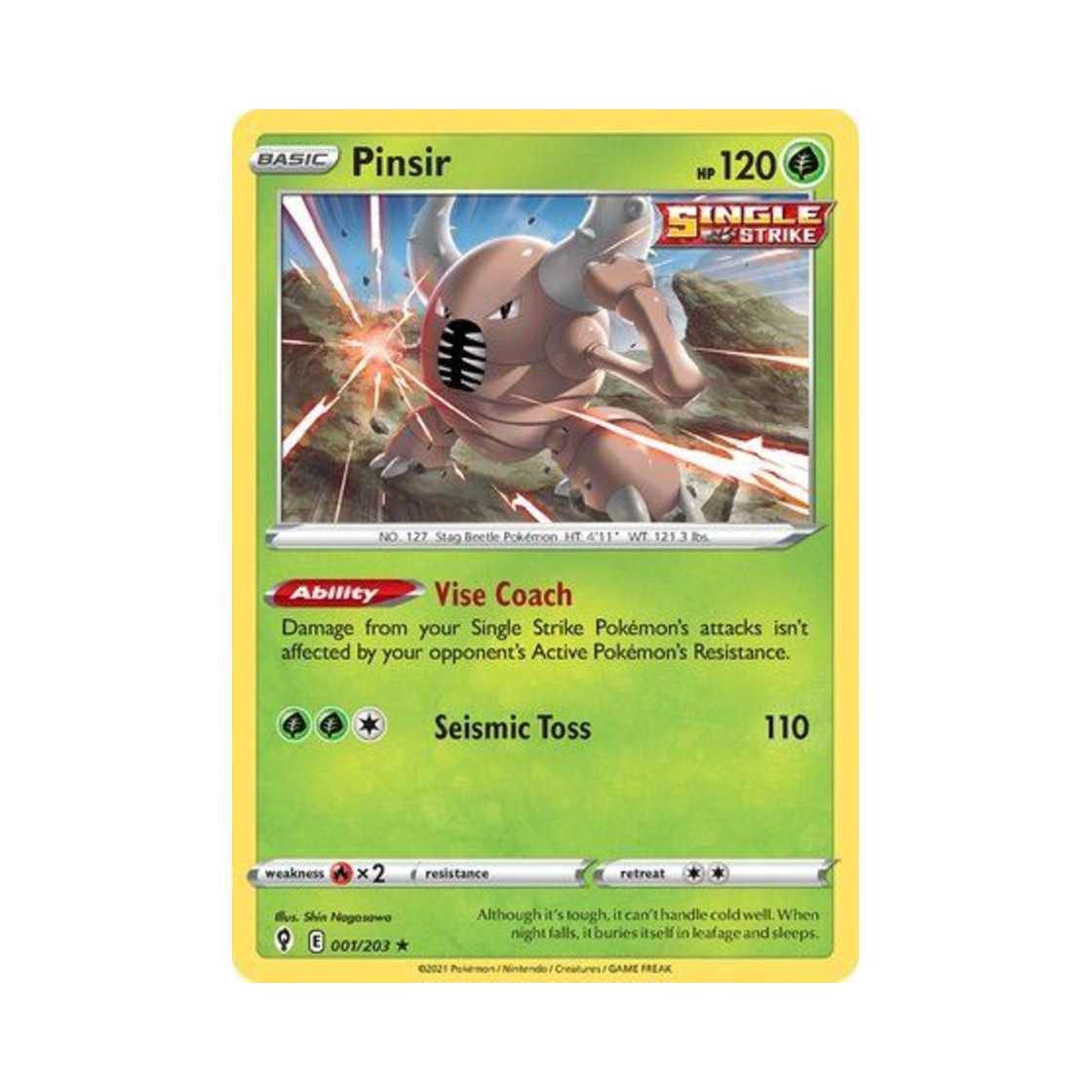 포켓몬 TCG 쁘사이저 R 이볼빙 스카이즈 (영문판)(Pokemon TCG Pinsir R Evolving Skies (English Ver.)) - 1