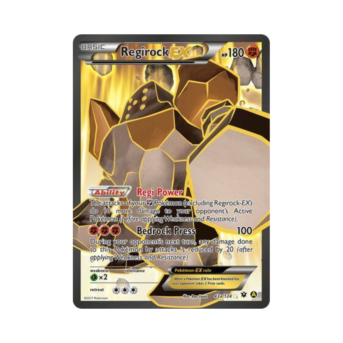 포켓몬 TCG 레지락 ex RU 옐로우 A 얼터네이트 (영문판)(Pokemon TCG Regirock ex RU Yellow A Alternate (English Ver.)) - 1