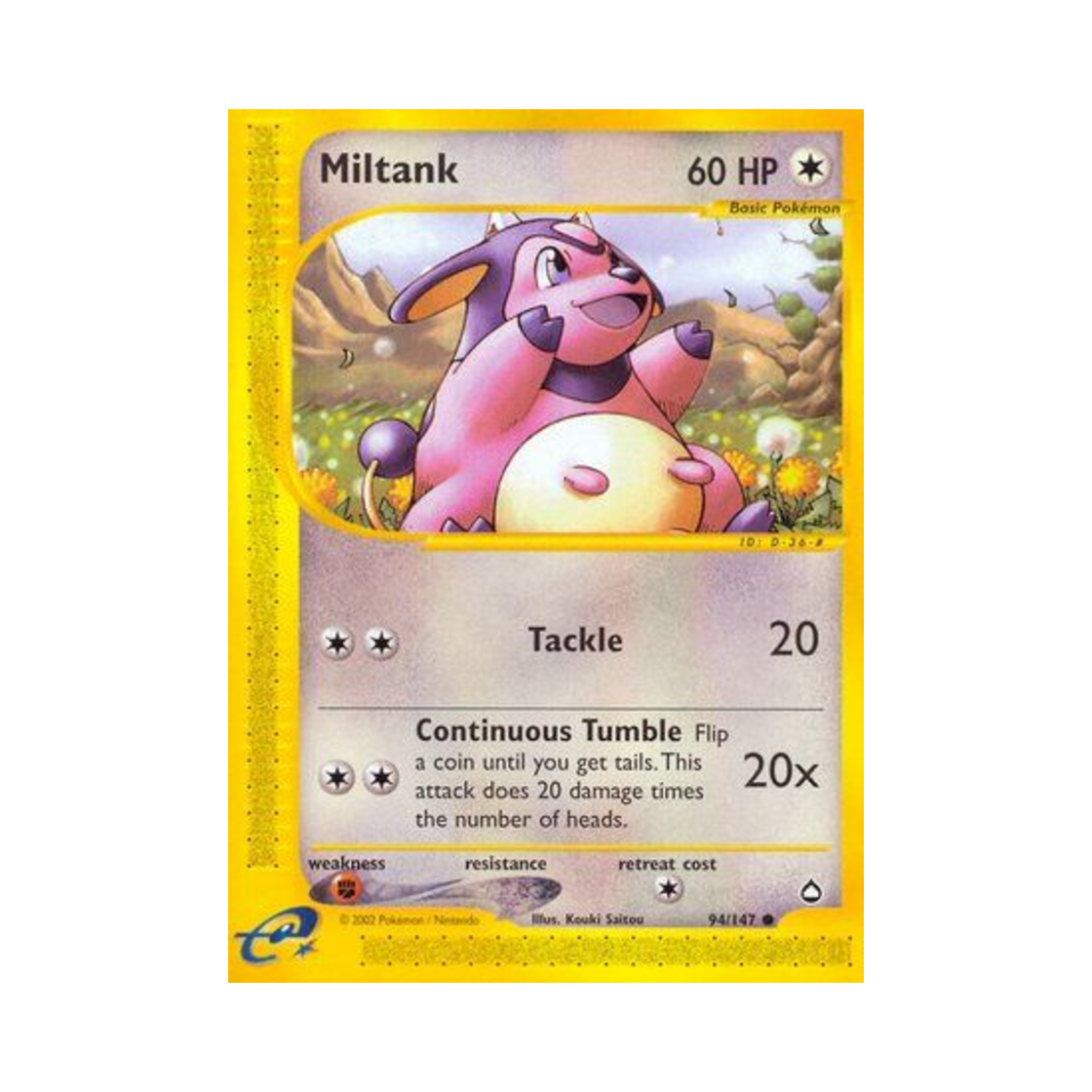 포켓몬 TCG 밀탱크 C 아쿠아폴리스 (영문판)(Pokemon TCG Miltank C Aquapolis (English Ver.)) - 1