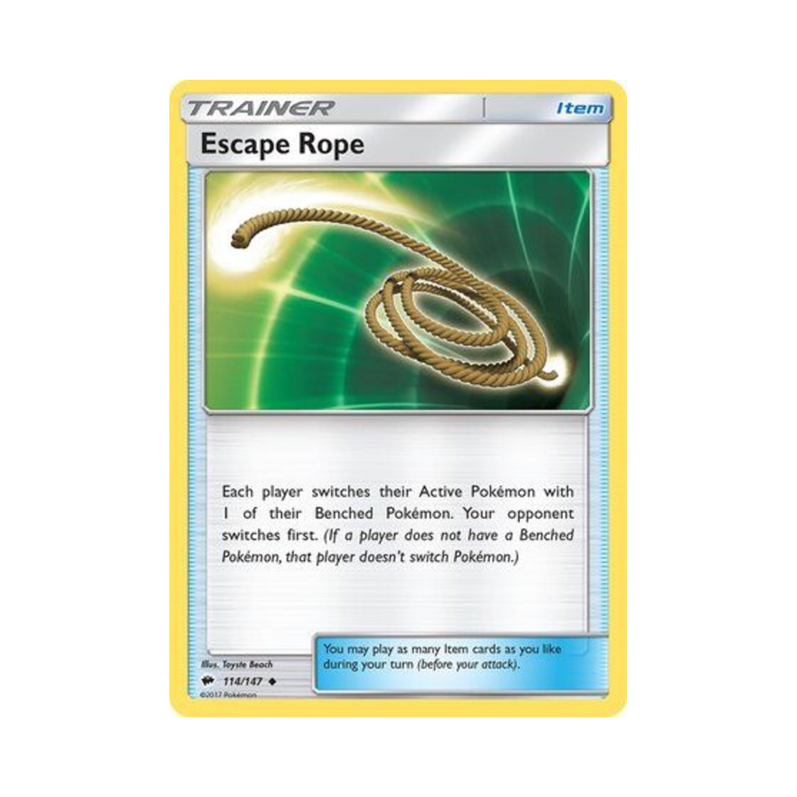 포켓몬 TCG 동굴탈출로프 U 버닝 쉐도우 (영문판)(Pokemon TCG Escape Rope U Burning Shadows (English Ver.)) - 1