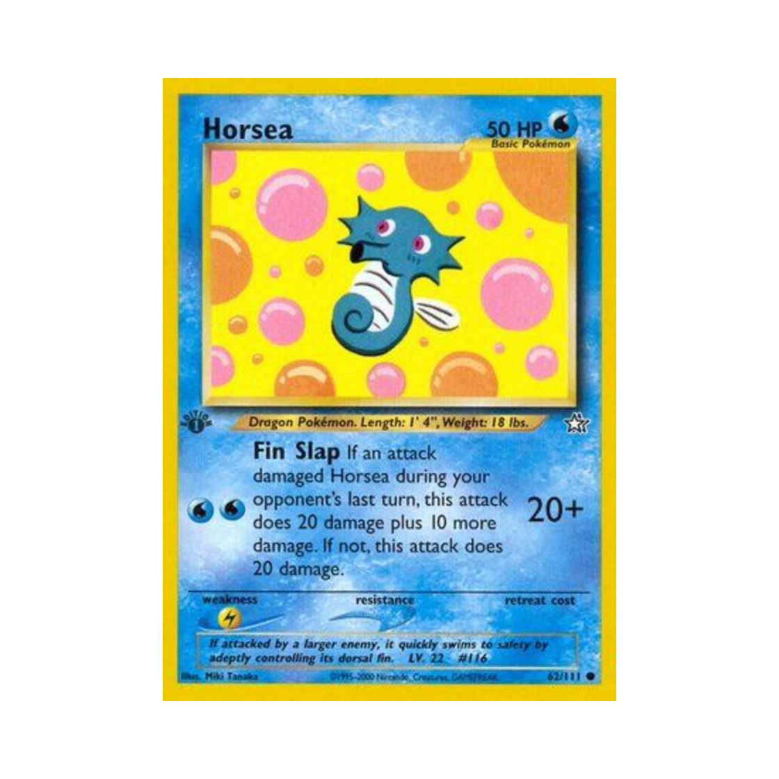 포켓몬 TCG 쏘드라 C 네오 제네시스 (영문판)(Pokemon TCG Horsea C Neo Genesis (English Ver.)) - 1