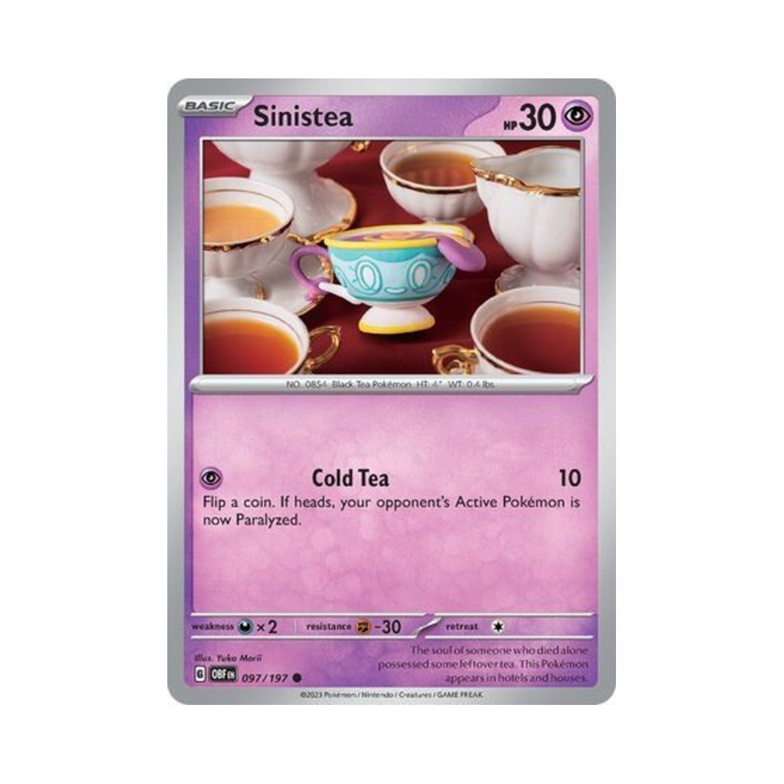 포켓몬 TCG 데인차 C 옵시디언 플레임즈 (영문판)(Pokemon TCG Sinistea C Obsidian Flames (English Ver.))