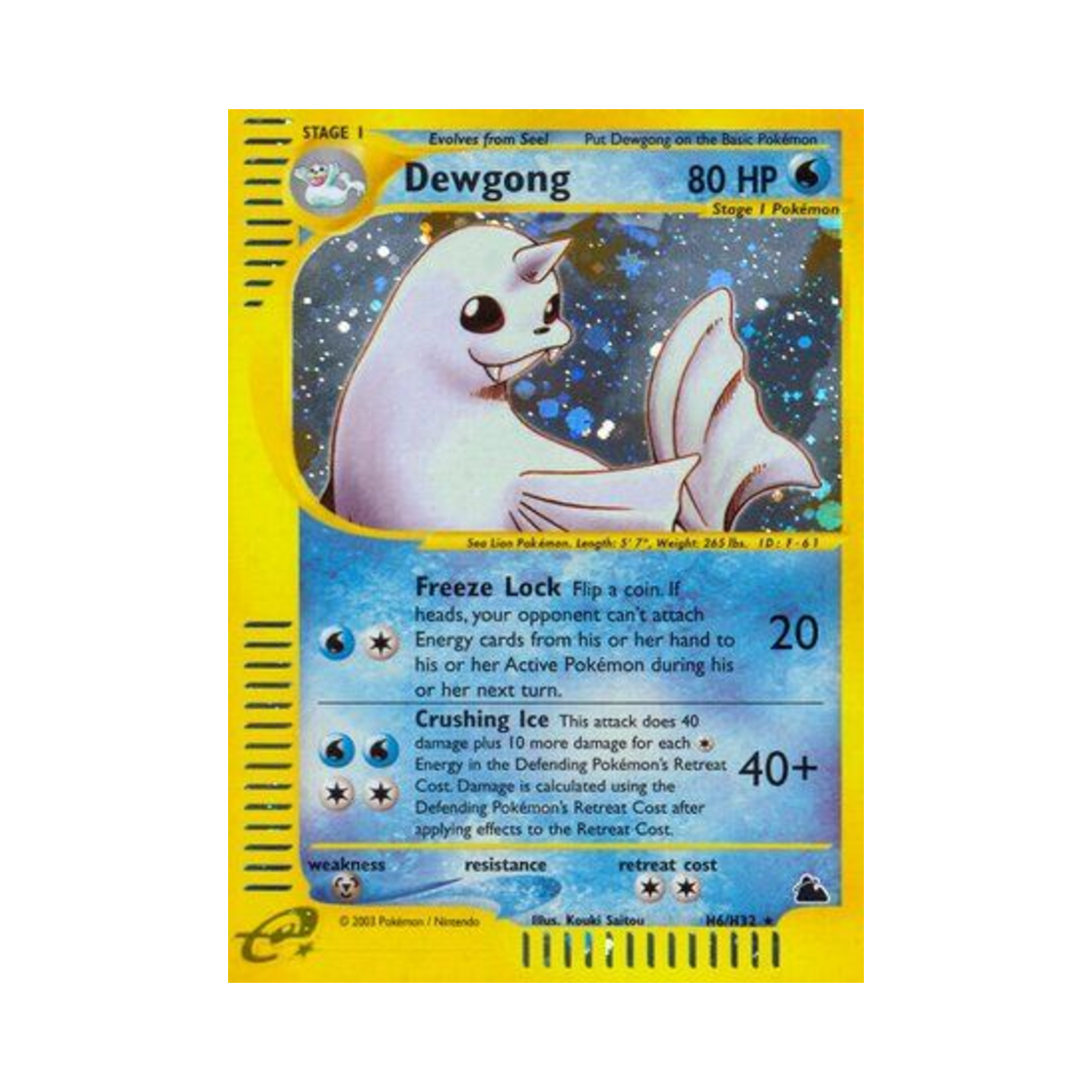 포켓몬 TCG 쥬레곤 RH 스카이리지 (영문판)(Pokemon TCG Dewgong RH Skyridge (English Ver.)) - 1