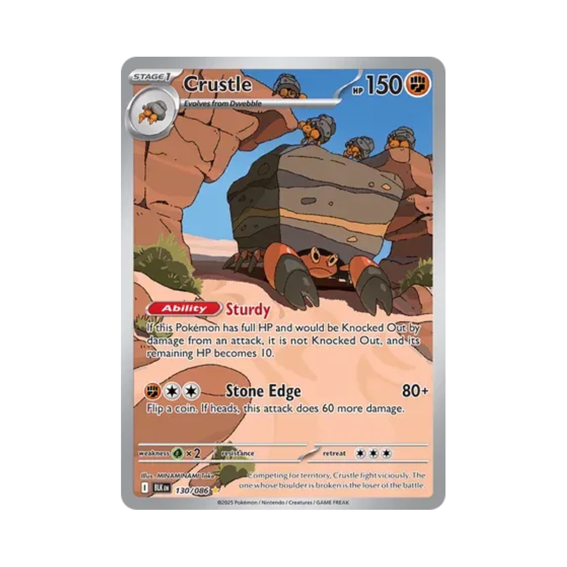 포켓몬 TCG 암팰리스 IR 블랙볼트 (영문판)(Pokemon TCG Crustle IR Black Bolt (English Ver.))