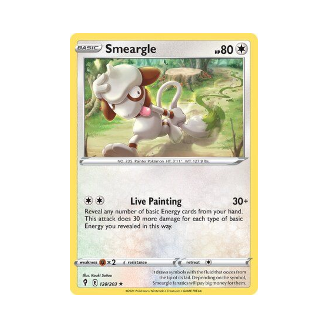 포켓몬 TCG 루브도 R 이볼빙 스카이즈 (영문판)(Pokemon TCG Smeargle R Evolving Skies (English Ver.)) - 1