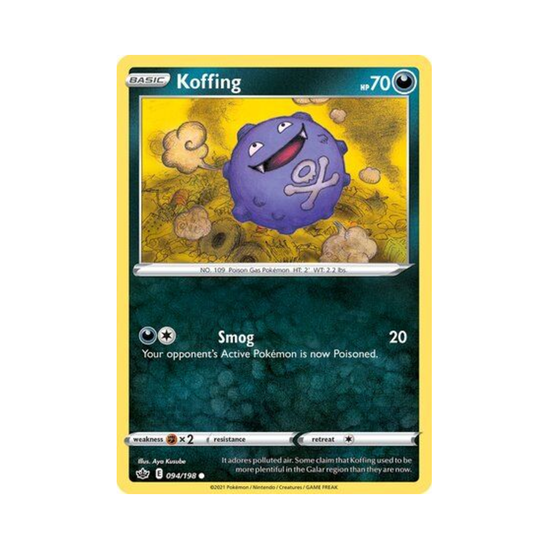 포켓몬 TCG 또가스 C 칠링 레인 (영문판)(Pokemon TCG Koffing C Chilling Reign (English Ver.)) - 1