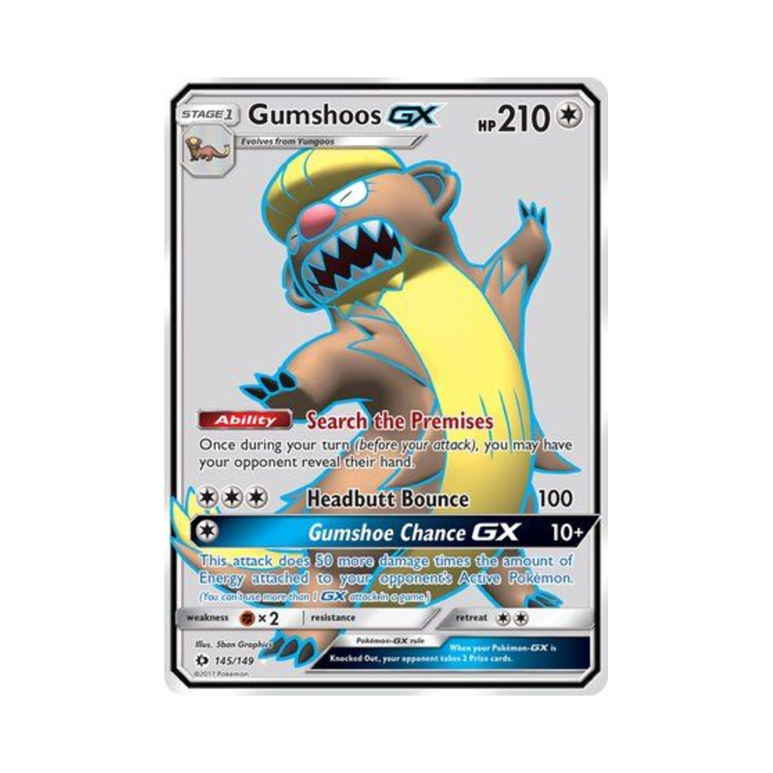 포켓몬 TCG 형사구스 GX RU 썬 & 문 (영문판)(Pokemon TCG Gumshoos GX RU Sun & Moon (English Ver.)) - 1
