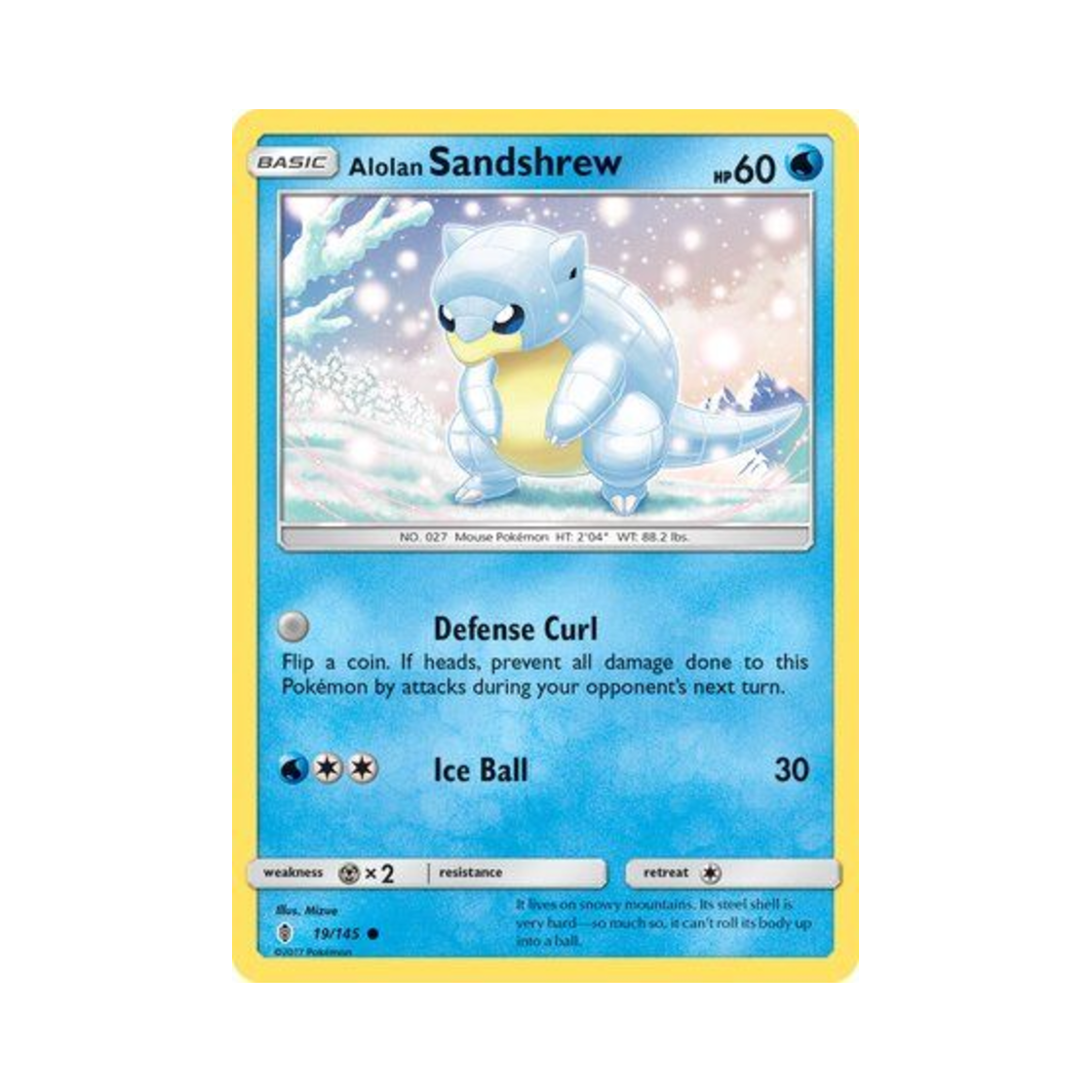 포켓몬 TCG 알로라 모래두지 C 가디언스 라이징 (영문판)(Pokemon TCG Alolan Sandshrew C Guardians Rising (English Ver.)) - 1
