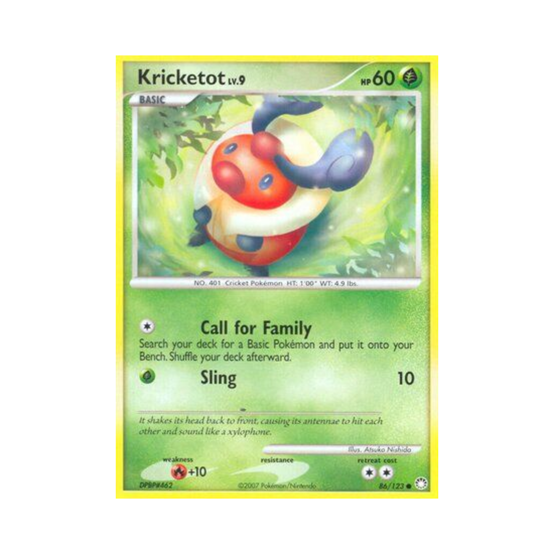 포켓몬 TCG 귀뚤뚜기 C 미스터리어스 트레져스 (영문판)(Pokemon TCG Kricketot C Mysterious Treasures (English Ver.)) - 1