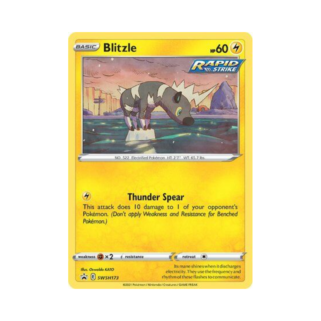포켓몬 TCG 줄뮤마 P 소드 & 실드 프로모카드 (영문판)(Pokemon TCG Blitzle P Sword & Shield Promos (English Ver.)) - 1