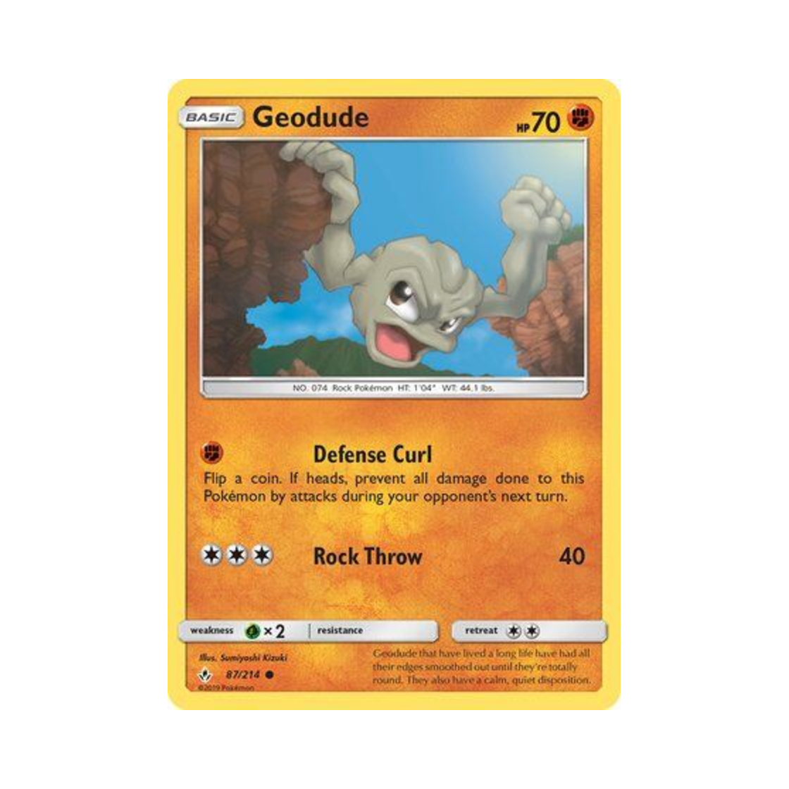 포켓몬 TCG 꼬마돌 C 언브로큰 본즈 (영문판)(Pokemon TCG Geodude C Unbroken Bonds (English Ver.))