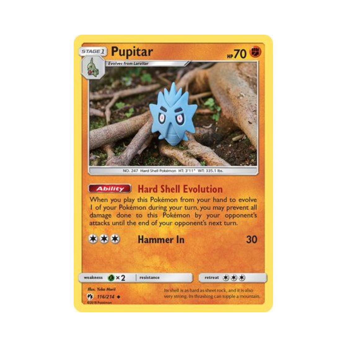 포켓몬 TCG 데기라스 U 로스트 썬더 (영문판)(Pokemon TCG Pupitar U Lost Thunder (English Ver.)) - 1