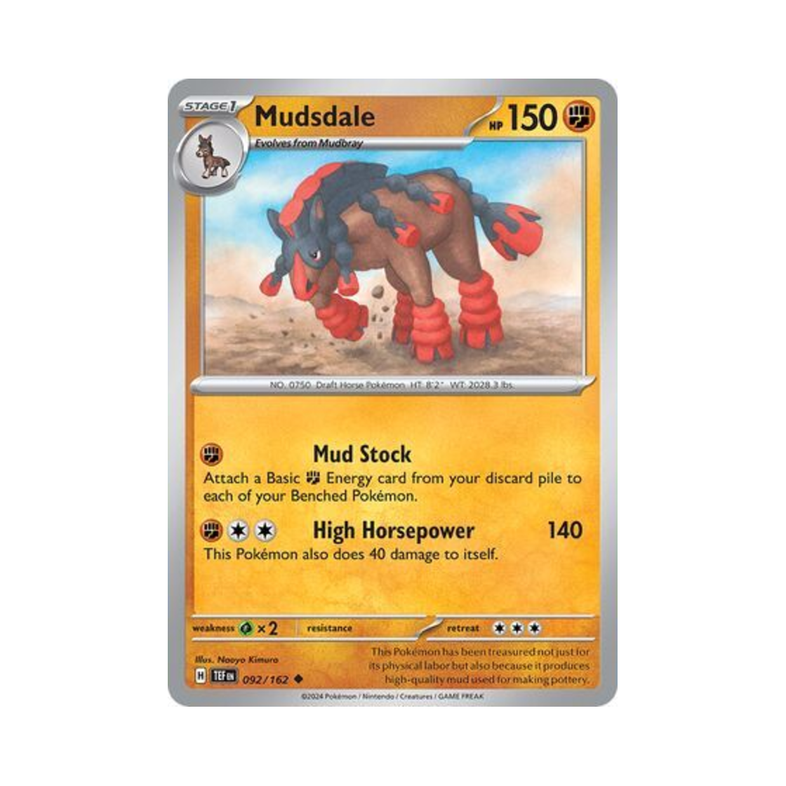 포켓몬 TCG 만마드 U 템포럴 포시스 (영문판)(Pokemon TCG Mudsdale U Temporal Forces (English Ver.)) - 1