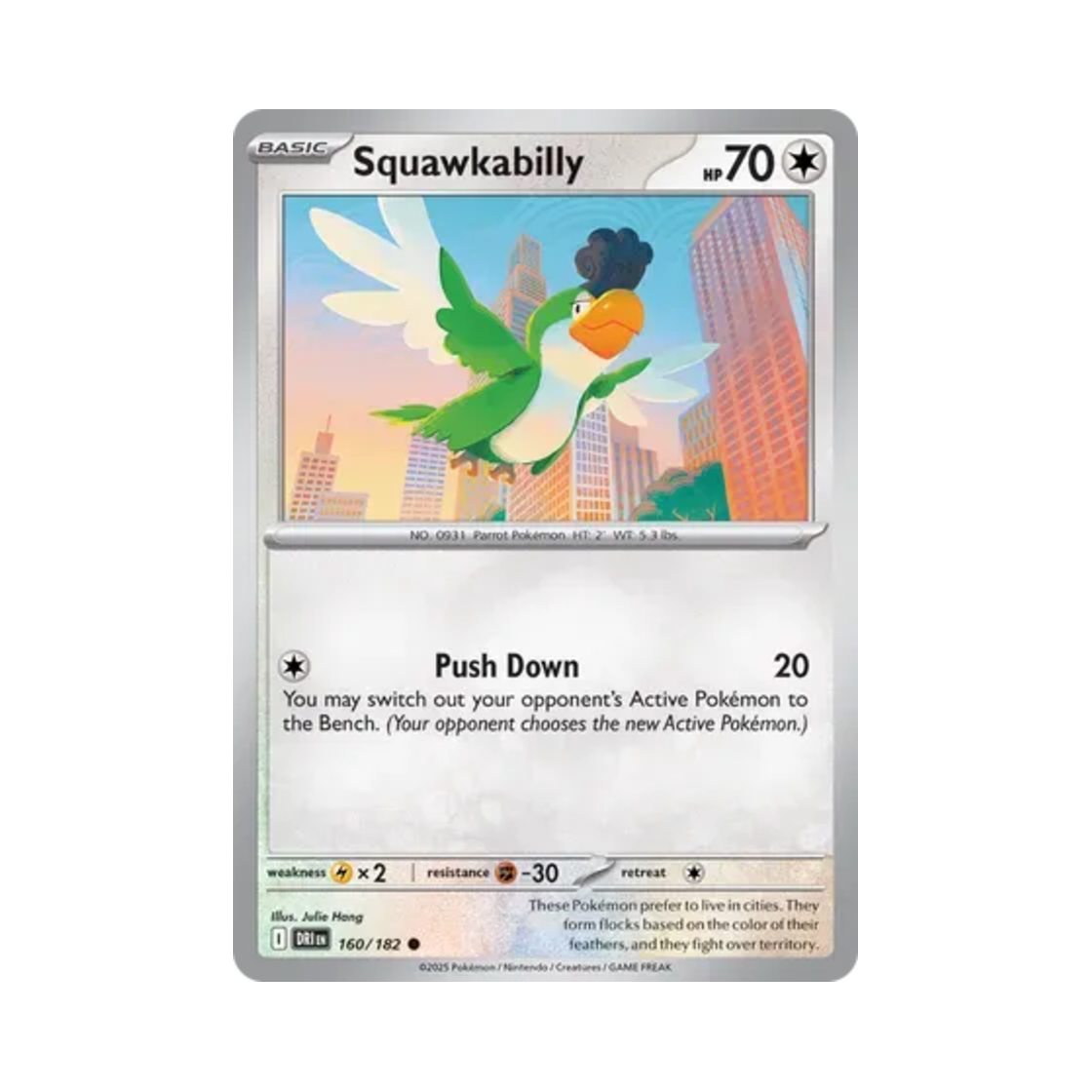 포켓몬 TCG 시비꼬 C 데스티니드 라이벌스 (영문판)(Pokemon TCG Squawkabilly C Destined Rivals (English Ver.)) - 1