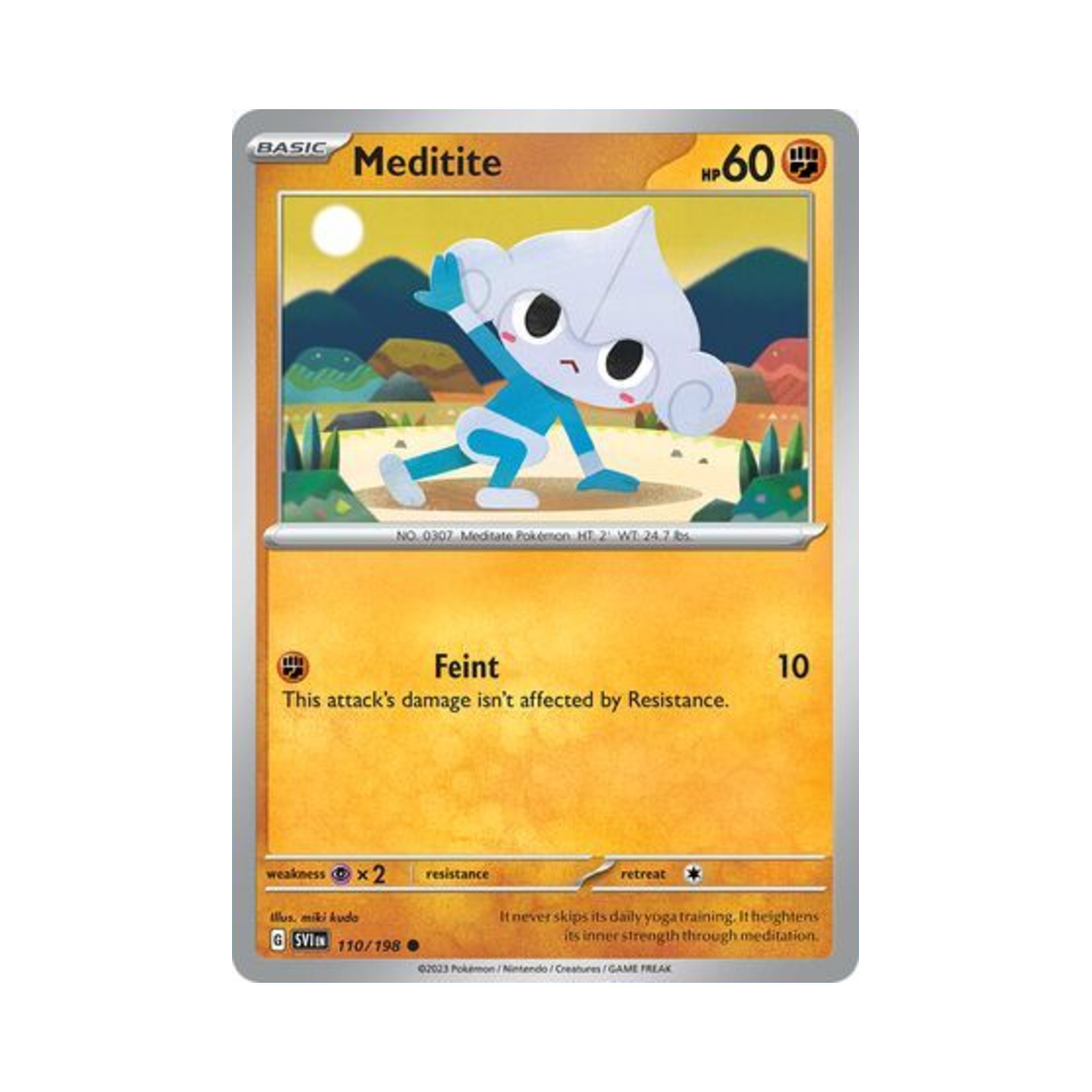 포켓몬 TCG 요가랑 C 스칼렛 & 바이올렛 (영문판)(Pokemon TCG Meditite C Scarlet & Violet (English Ver.))