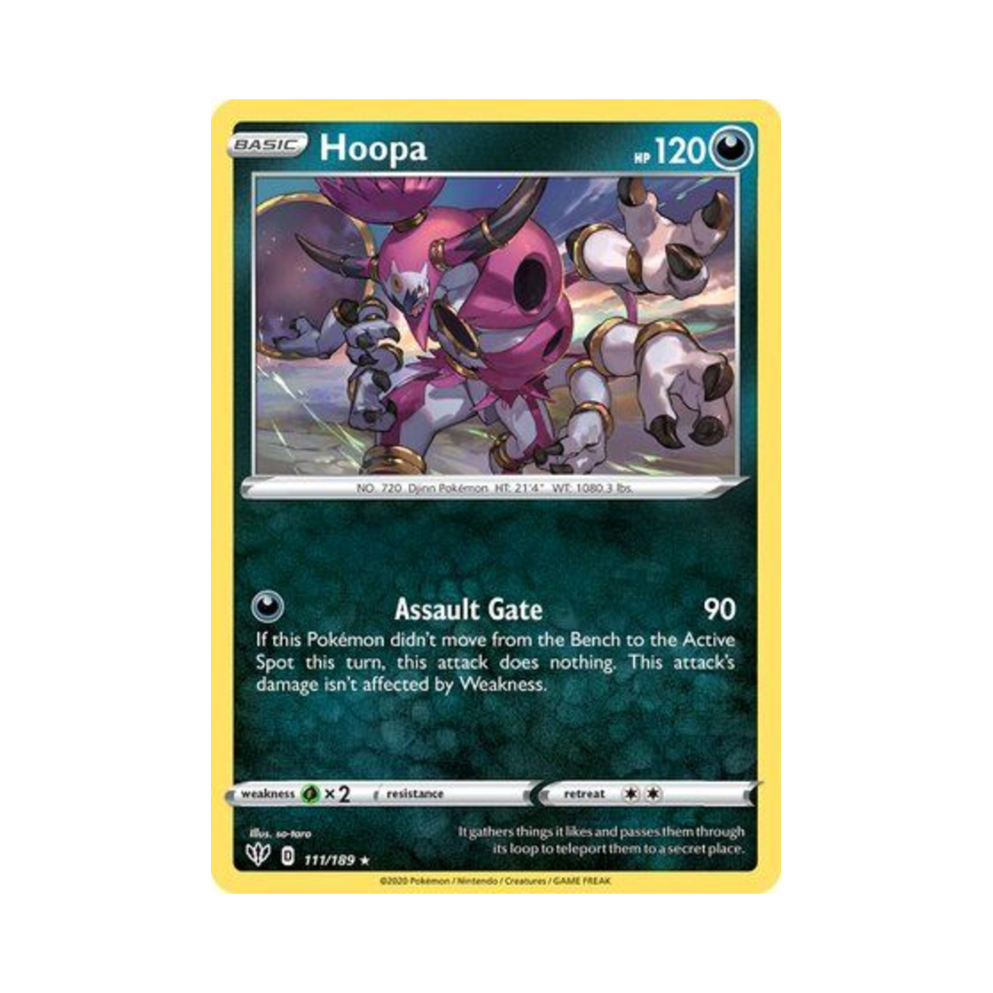 포켓몬 TCG 후파 RH 다크니스 어블레이즈 (영문판)(Pokemon TCG Hoopa RH Darkness Ablaze (English Ver.))