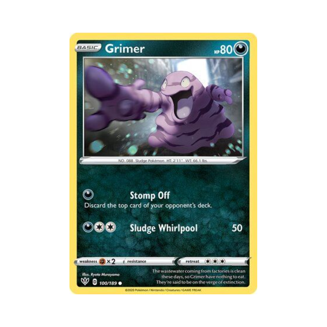 포켓몬 TCG 질퍽이 C 다크니스 어블레이즈 (영문판)(Pokemon TCG Grimer C Darkness Ablaze (English Ver.)) - 1