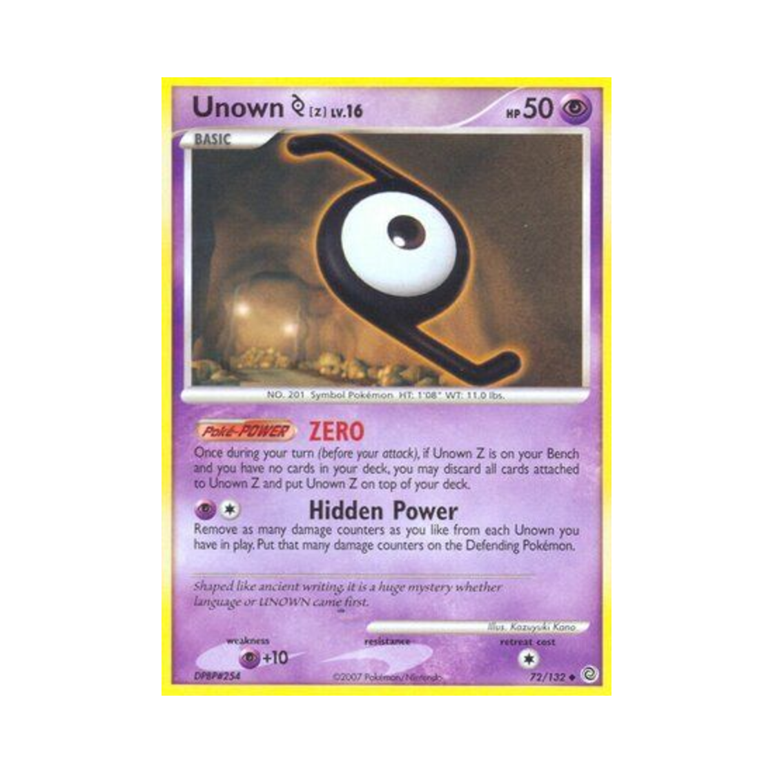 포켓몬 TCG 안농 Z U 시크릿 원더스 (영문판)(Pokemon TCG Unown Z U Secret Wonders (English Ver.)) - 1