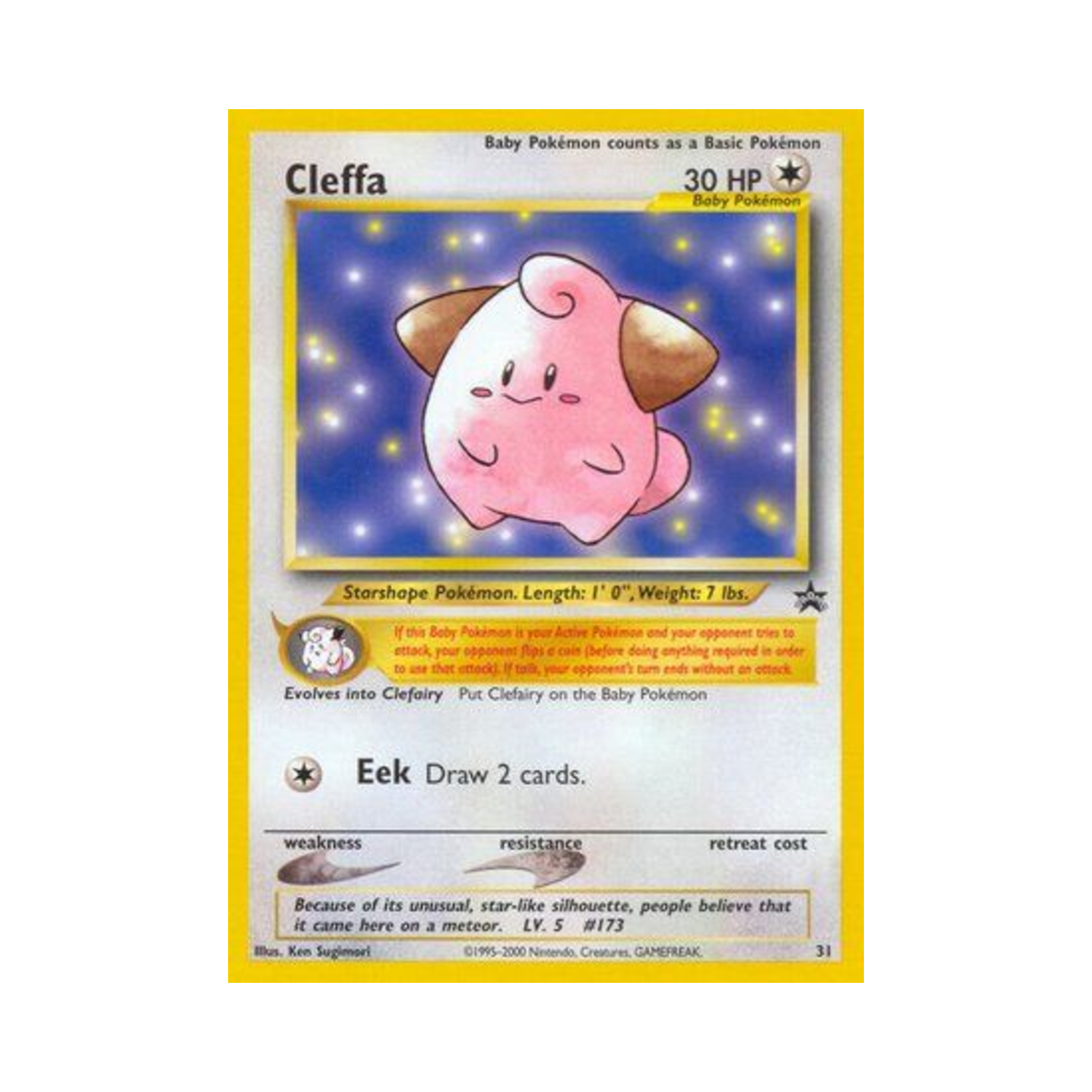 포켓몬 TCG 삐 P 위자드 오브 더 코스트 프로모카드 (영문판)(Pokemon TCG Cleffa P Wizards of the Coast Promos (English Ver.))