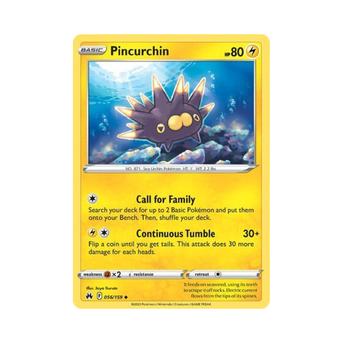 포켓몬 TCG 찌르성게 U 크라운 제니스 (영문판)(Pokemon TCG Pincurchin U Crown Zenith (English Ver.)) - 1