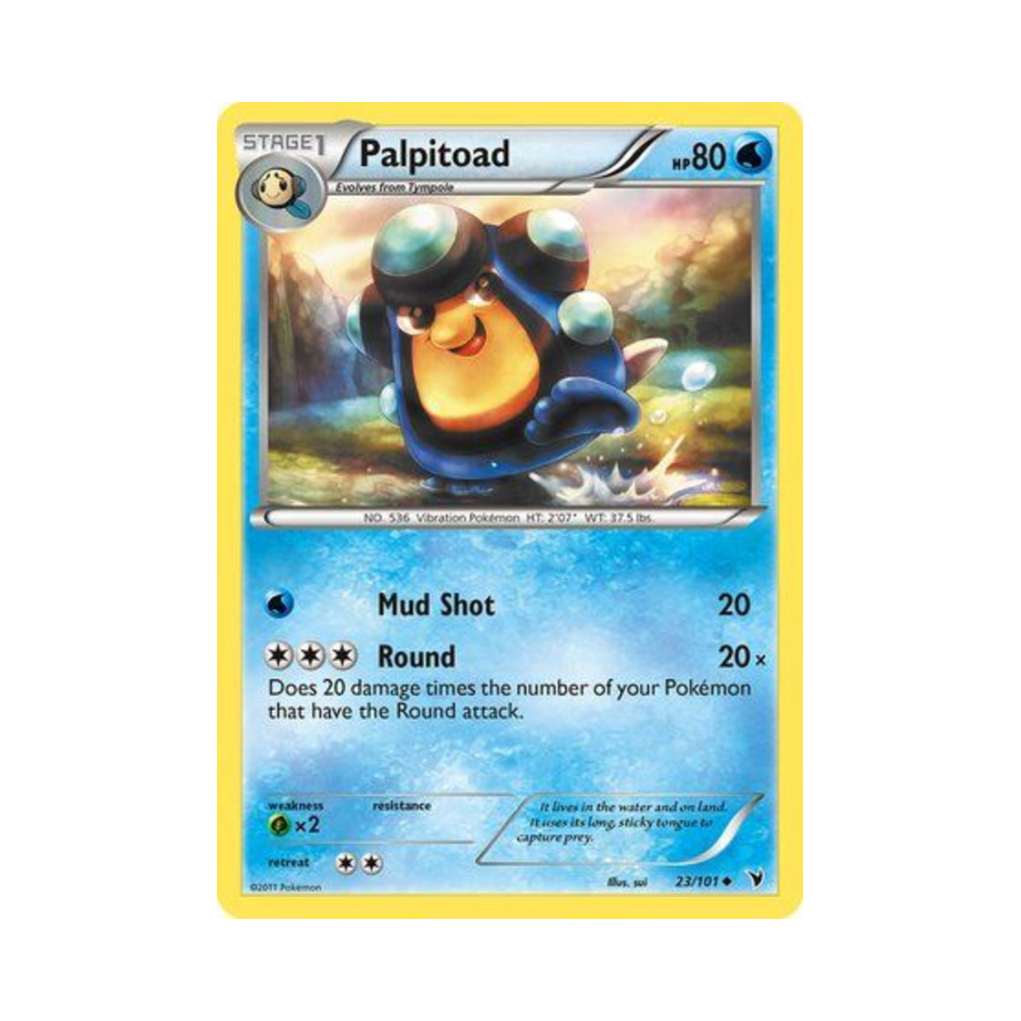 포켓몬 TCG 두까비 U 노블 빅토리스 (영문판)(Pokemon TCG Palpitoad U Noble Victories (English Ver.))