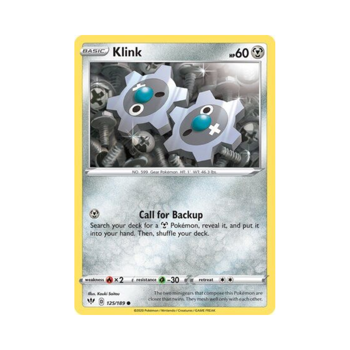 포켓몬 TCG 기어르 C 다크니스 어블레이즈 (영문판)(Pokemon TCG Klink C Darkness Ablaze (English Ver.))