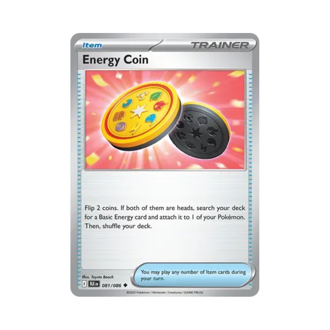 포켓몬 TCG 에너지 동전 U 블랙볼트 (영문판)(Pokemon TCG Energy Coin U Black Bolt (English Ver.)) - 1