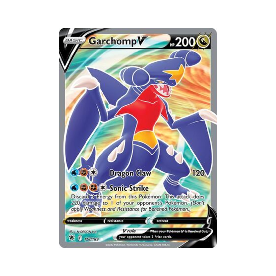 포켓몬 TCG 한카리아스 V RU 아스트랄 레디안스 (영문판)(Pokemon TCG Garchomp V RU Astral Radiance (English Ver.))