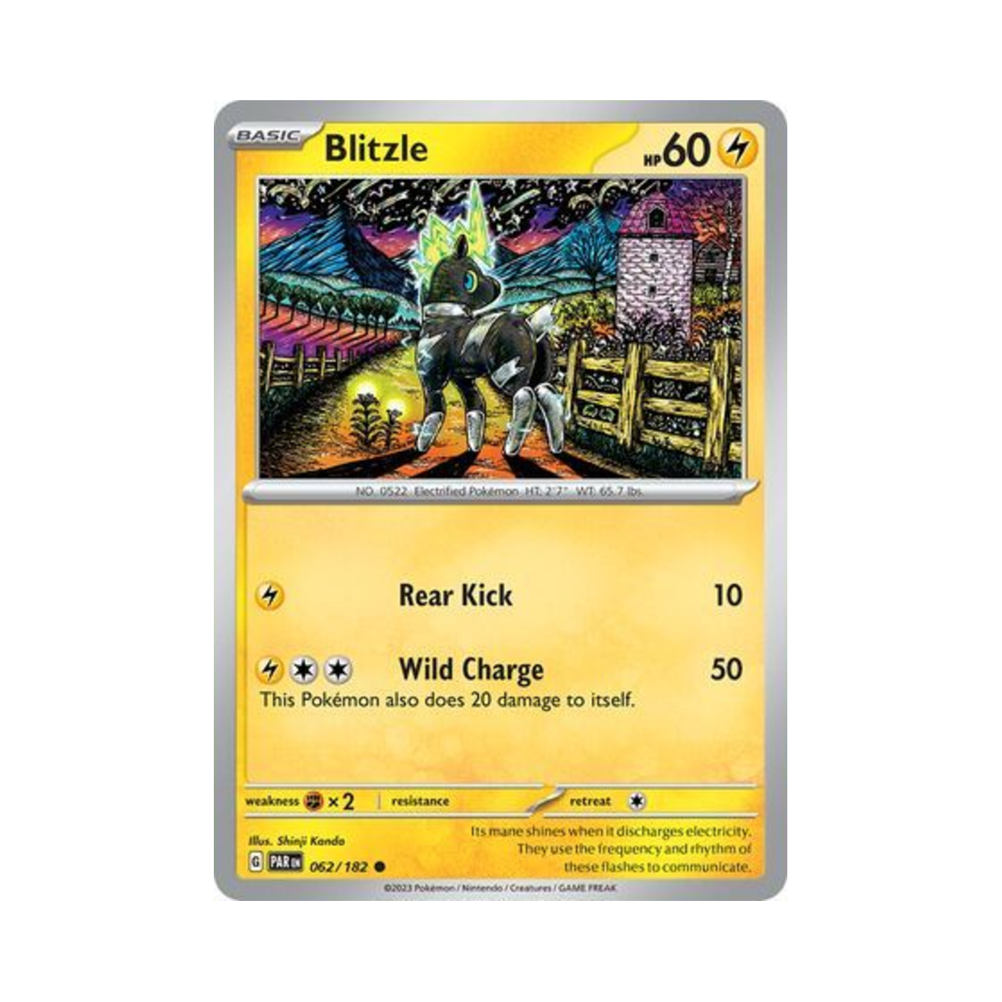포켓몬 TCG 줄뮤마 C 파라독스 리프트 (영문판)(Pokemon TCG Blitzle C Paradox Rift (English Ver.))