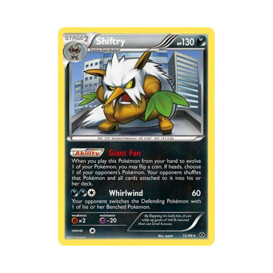 포켓몬 TCG 다탱구 R 넥스트 데스티니스 (영문판)(Pokemon TCG Shiftry R Next Destinies (English Ver.))