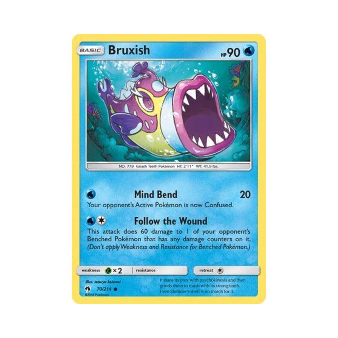 포켓몬 TCG 치갈기 C 로스트 썬더 (영문판)(Pokemon TCG Bruxish C Lost Thunder (English Ver.)) - 1