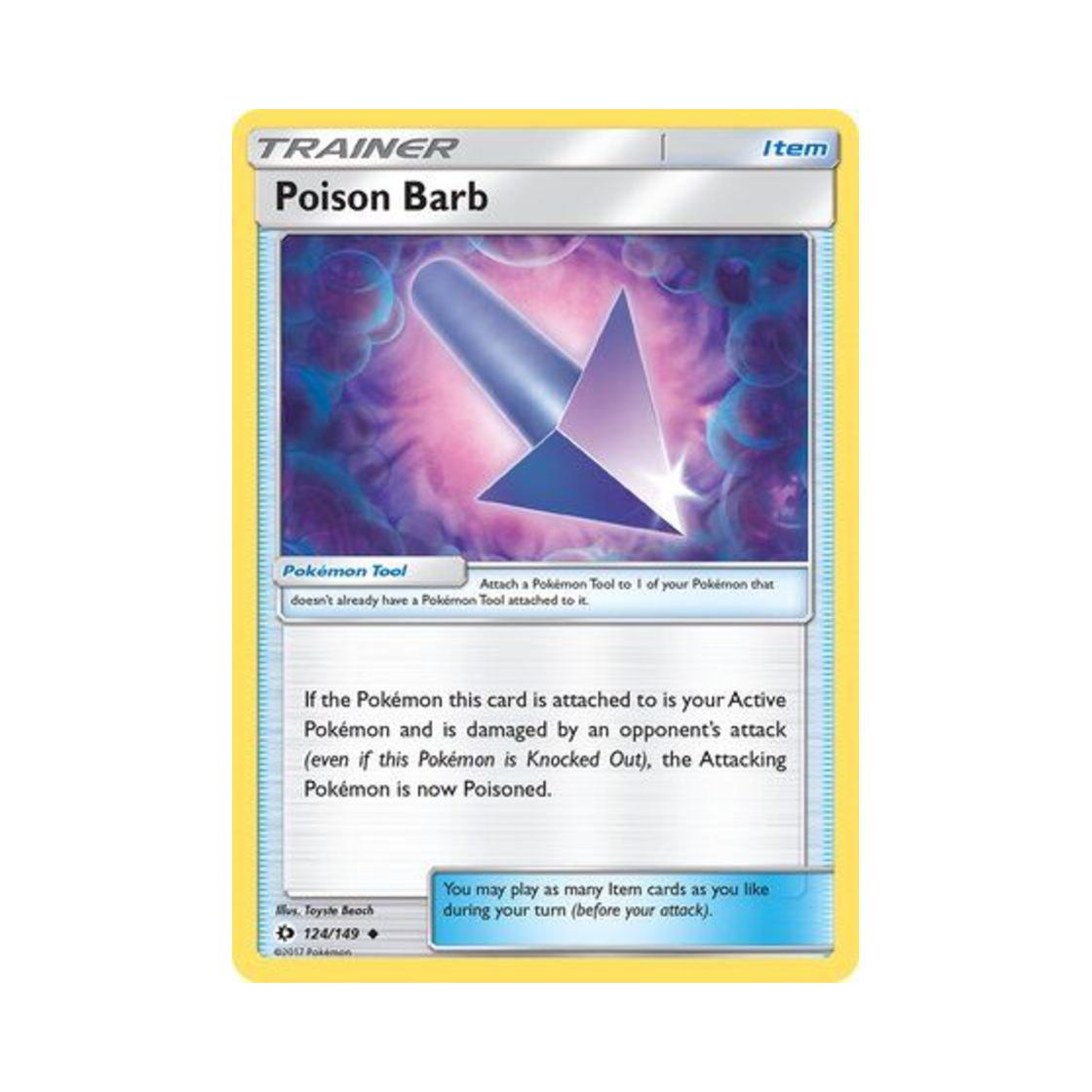 포켓몬 TCG 독바늘 U 썬 & 문 (영문판)(Pokemon TCG Poison Barb U Sun & Moon (English Ver.)) - 1