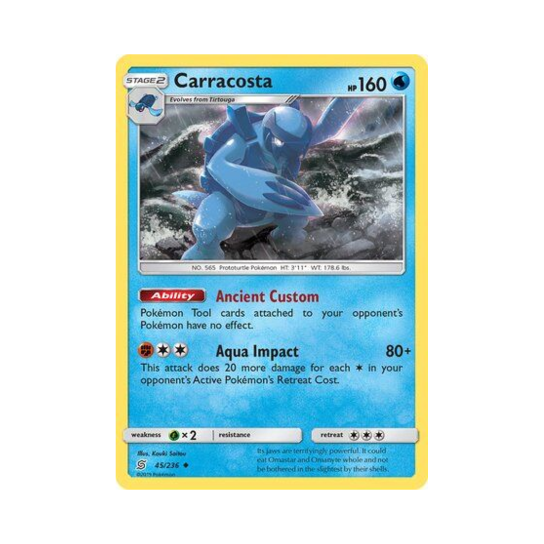 포켓몬 TCG 늑골라 U 유니파이드 마인즈 (영문판)(Pokemon TCG Carracosta U Unified Minds (English Ver.)) - 1