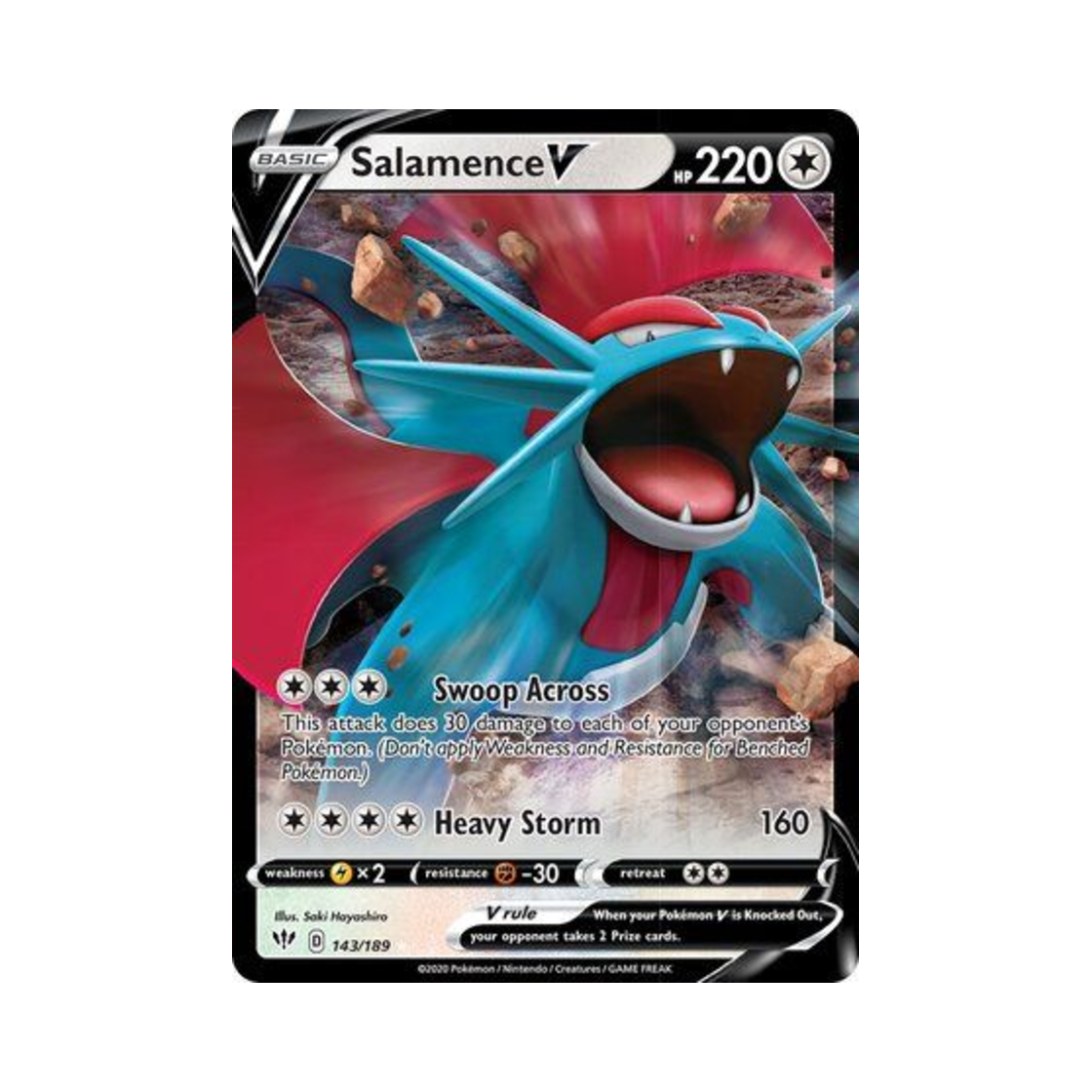 포켓몬 TCG 보만다 V HRV 다크니스 어블레이즈 (영문판)(Pokemon TCG Salamence V HRV Darkness Ablaze (English Ver.)) - 1