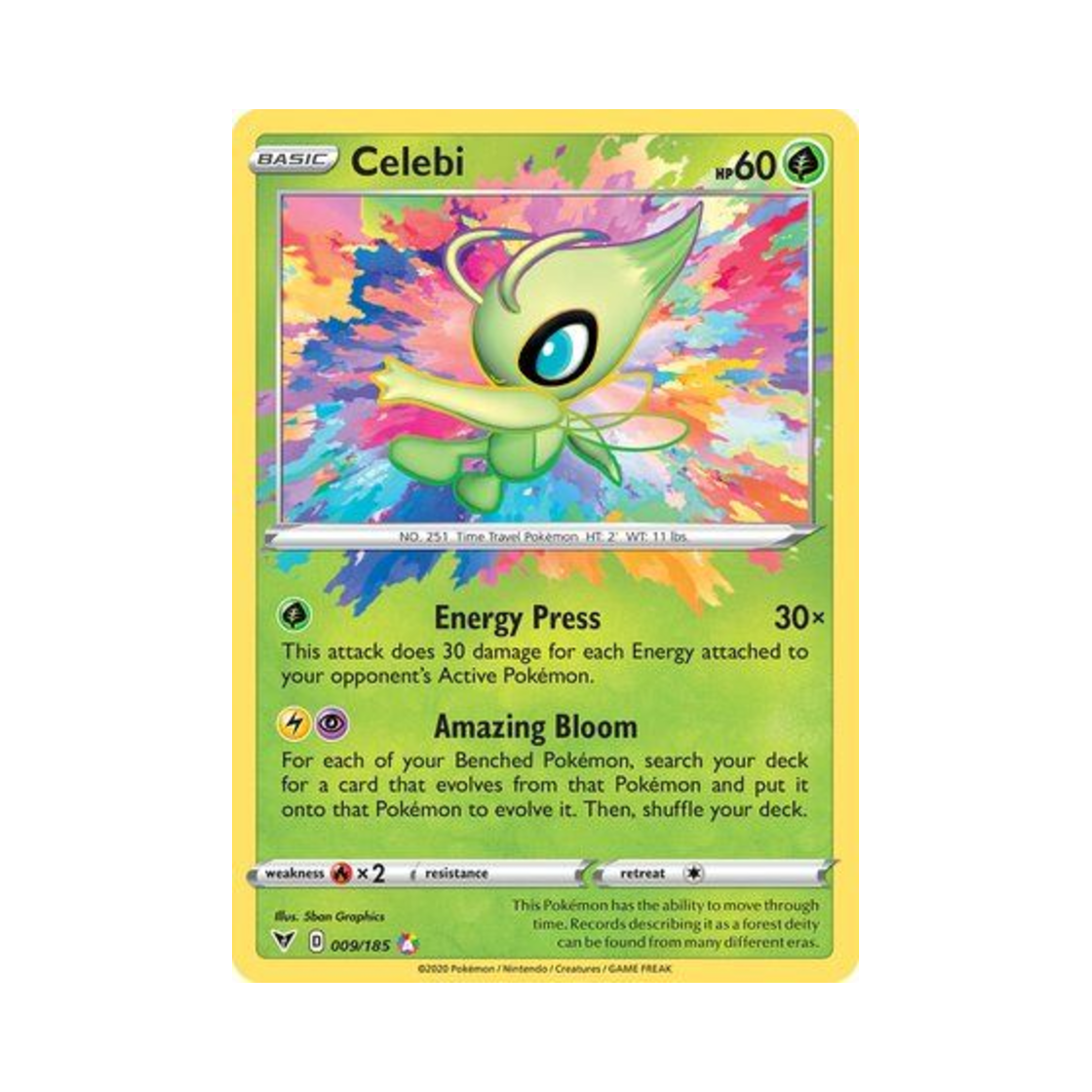 VIV009/185 Pokemon TCG Celebi AR Vivid Voltage (English Ver.)
